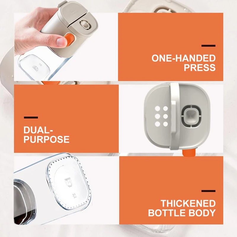 BEAU-2PCS Солонки и перечницы Бутылка для контроля соли приправ Банки специй