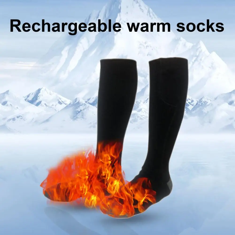 

1 Set Heated Stockings Constant Temperature Keep Warm Comfortable Wear Warm Electric Heated Socks for Elder
