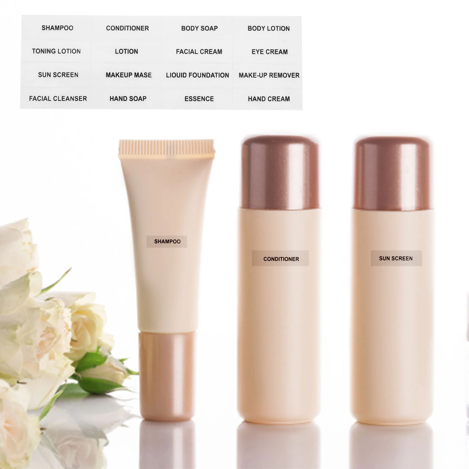 10 шт. наклейки для косметических бутылок водонепроницаемые этикетки ухода за