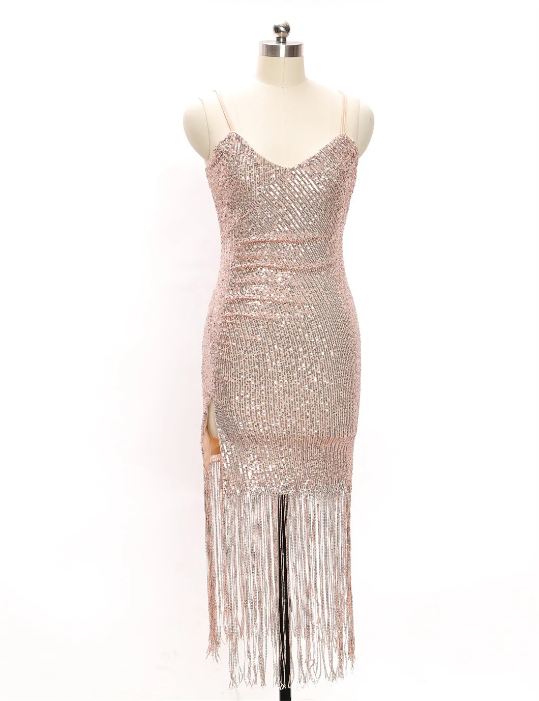 

2022 Summer New Sexy Dress V Neck Tassel Slip Skirt High-end Slim Short Skirt Women Wholesale Nice