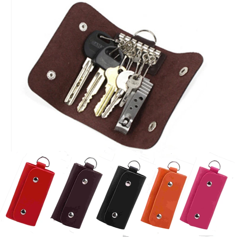 

Pu Leather Housekeeper Key Holders Car Keychain Key Wallet Ring Keys Bag Case Cover Leather Key Holder Keychain For Women Men