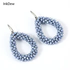 Серьги-подвески женские INKDEW, с гранеными бусинами, с кристаллами, ручной работы