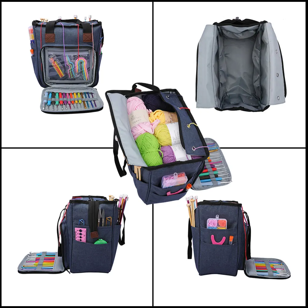 Портативная сумка для вязания сумка-тоут хранения ниток шерсти женская Домашний