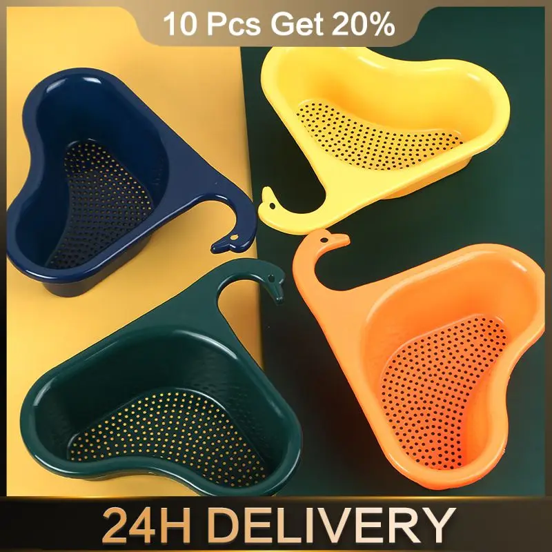 

Kitchen Sink Drain Basket Swan Drain Rack Leftovers Filter Sink Hanging Faucet Shelf Fruit And Vegetable Sink Water Filter Rack