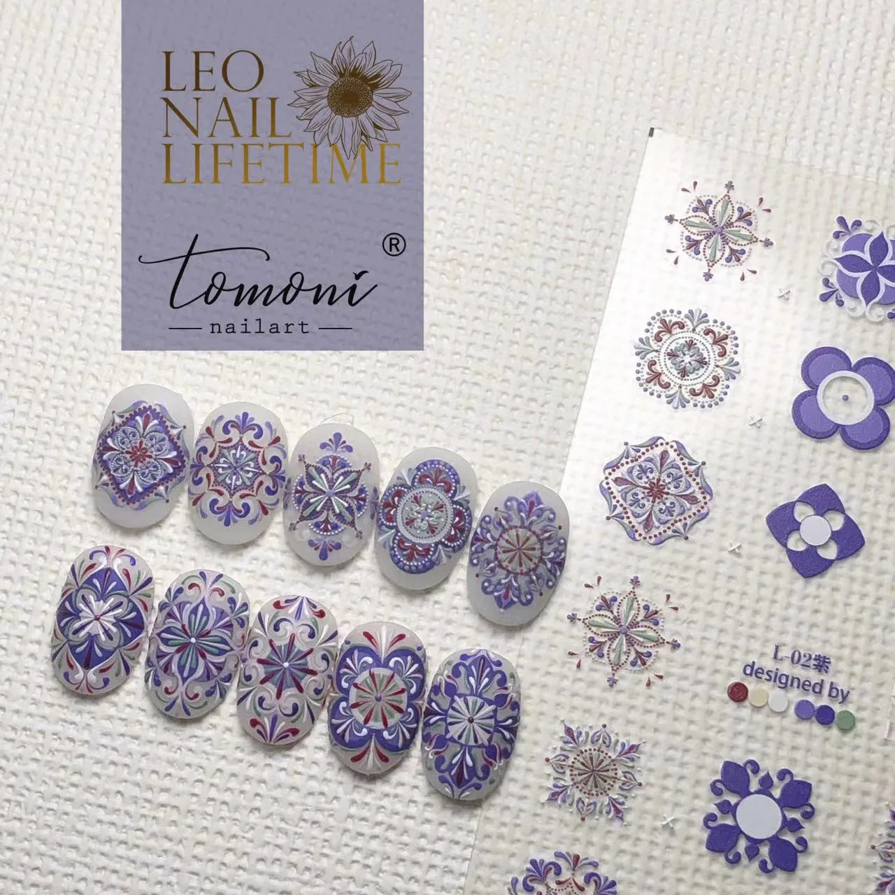 

New Craft Nail Sticker L02 Embossed Color Nail Sticker Adhesive Nail Sticker Bohemian Nail Decoration