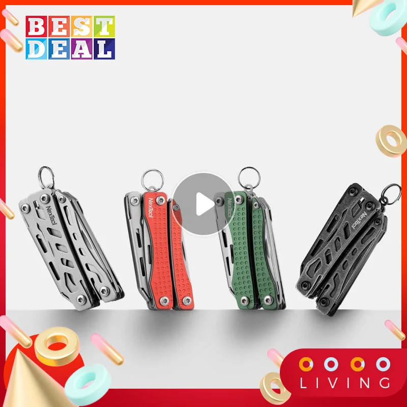 

Nextool Mini Flagship Red / Green10 in 1 Multi Functional Folding Edc Hand Tool Screwdriver Pliers Bottle Opener Outdoor