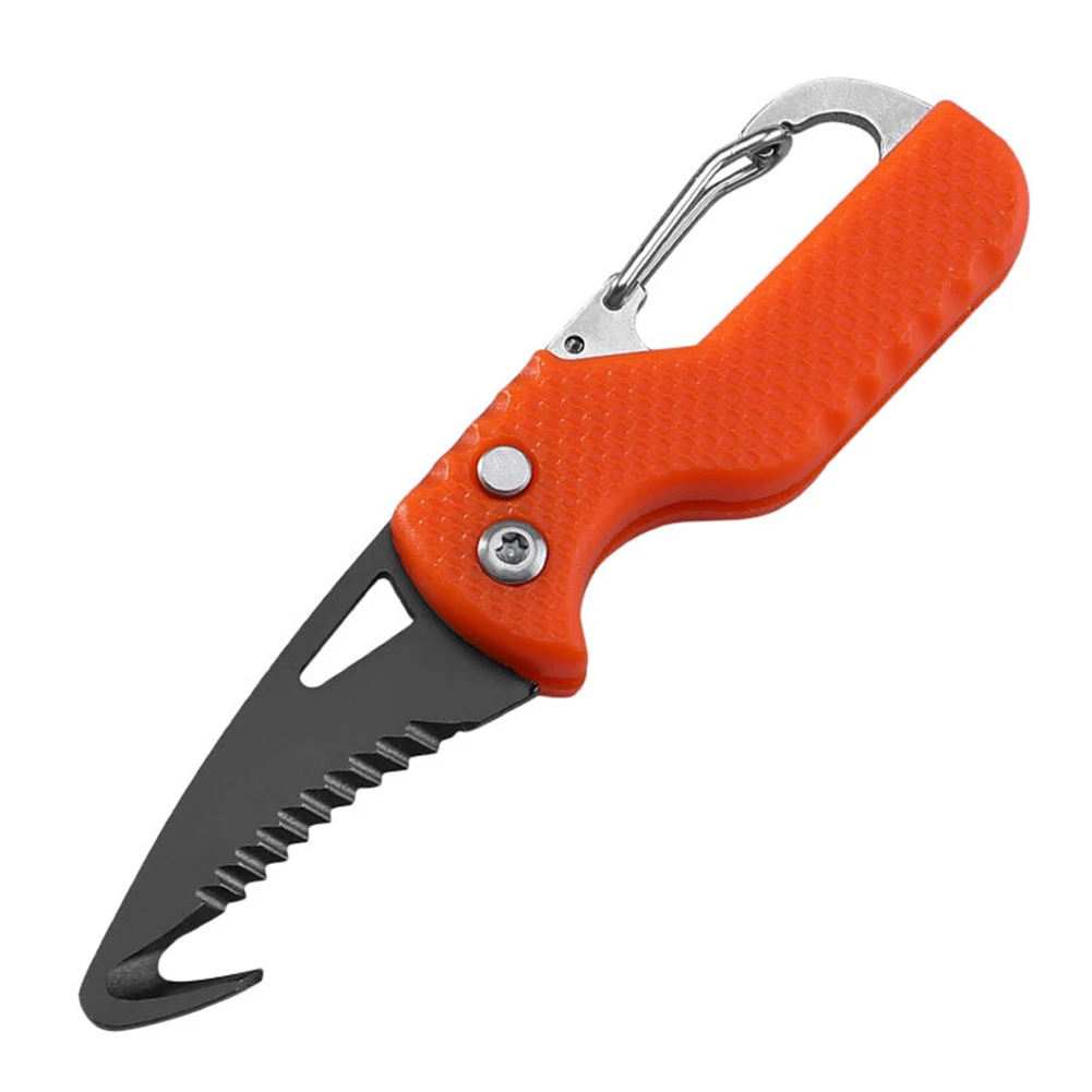 

Portable Multifunctional Express Parcel Knife, Keychain, Serrated Hook, Carry-on Unpacking, Emergency Survival Tool Box Opener