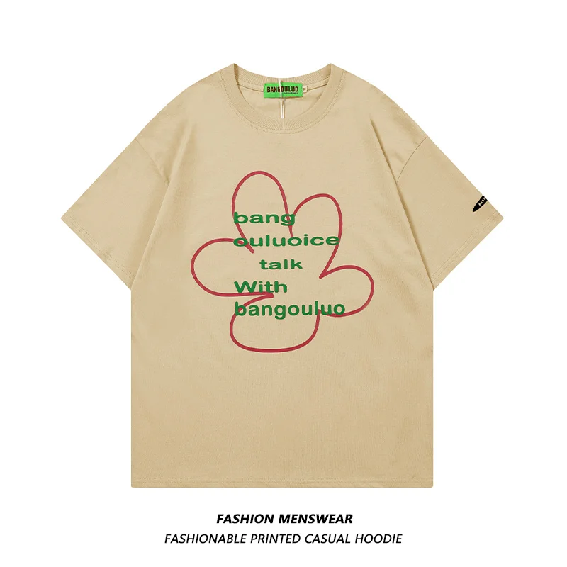 

2022 Summer New Simple Alphabet Print Men's and Women's Lovers Oversize Casual Versatile T-shirt
