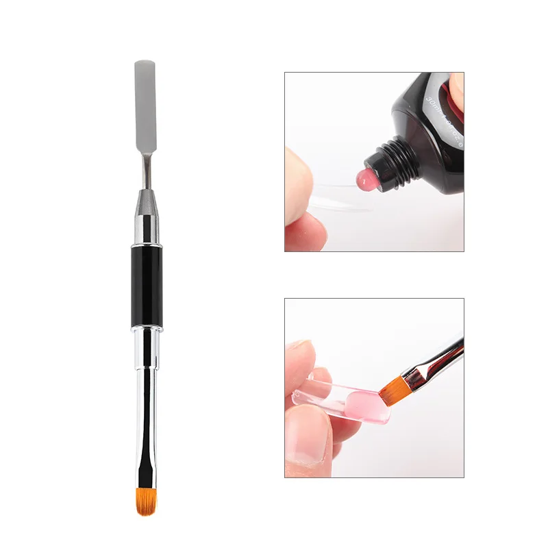 

Nail Art UV Pen Dual-Purpose Steel Push Fast Extended Glue Double-Headed Crystal Brush for Nail Beauty Nail Art Tools