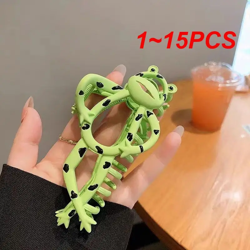 

Женская заколка для волос в виде лягушки, 1-15 шт.