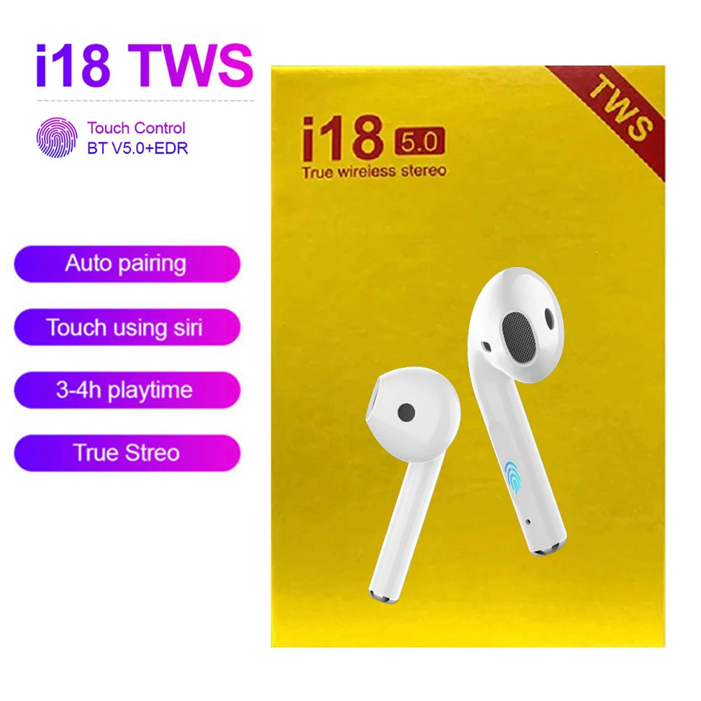 

I18 TWS Wireless Bluetooth 5.0 Headset earbuds for Apple Android Samsung Xiaomi PK i7S I9S I12 I11 I14 PRO i90000 plus i99999