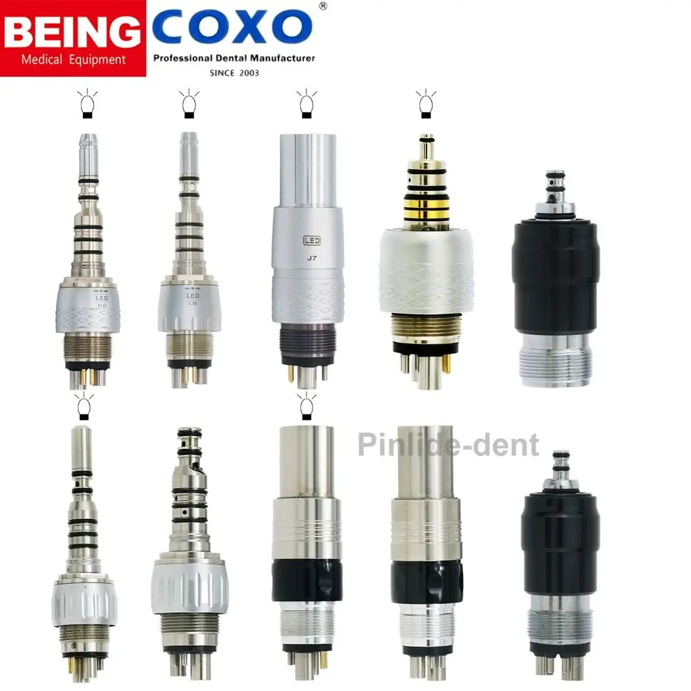COXO BEING Dental LED Coupling fit KaVo NSK High Speed Turbine Handpiece 4/6Hole