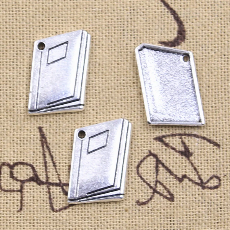 

Подвески для школьной книги, 25 шт., 18x13 мм, антикварные искусственные поделки, фурнитура для рукоделия, тибетские украшения ручной работы