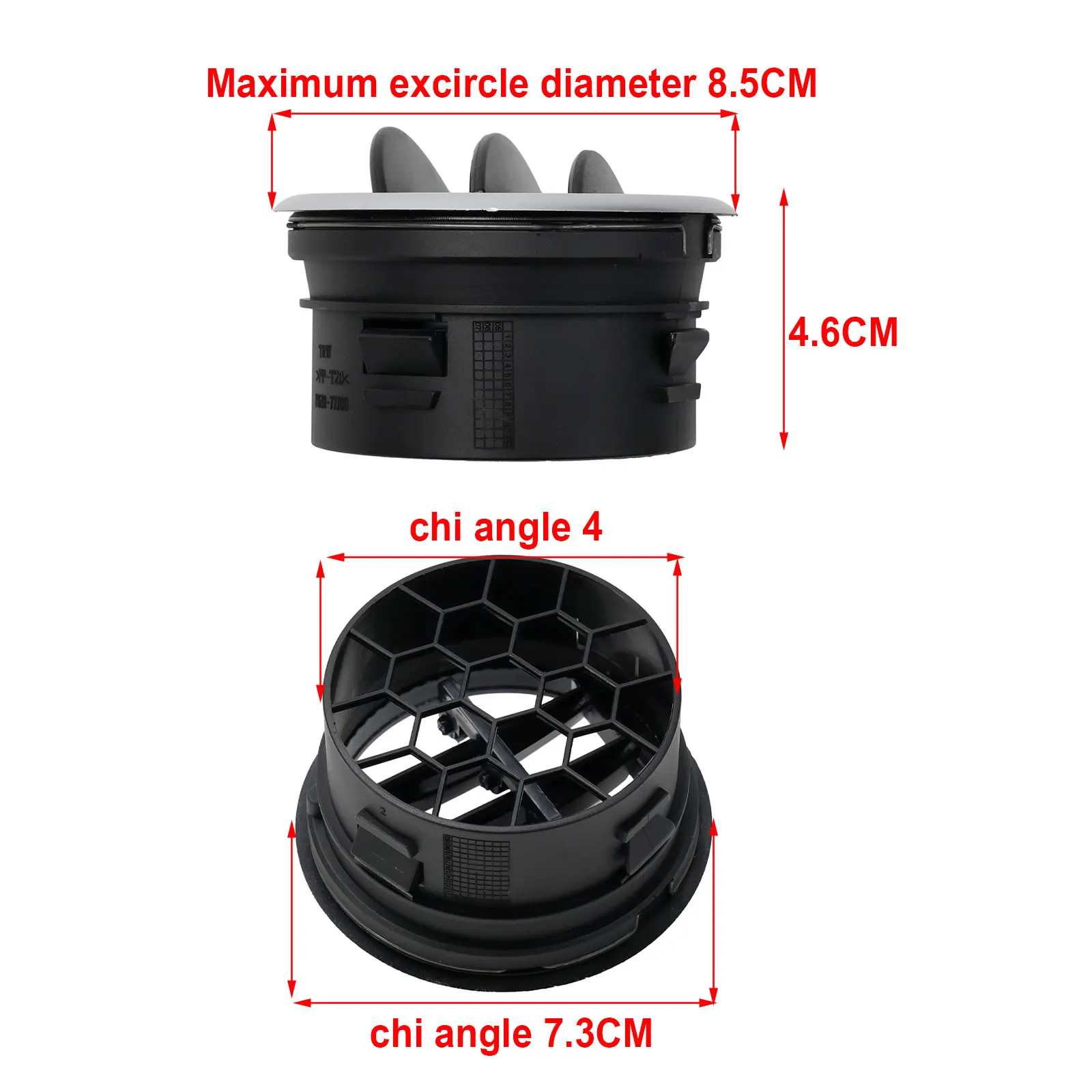 1x подходит для приборной панели Lifan 320 выпускное отверстие кондиционера черная