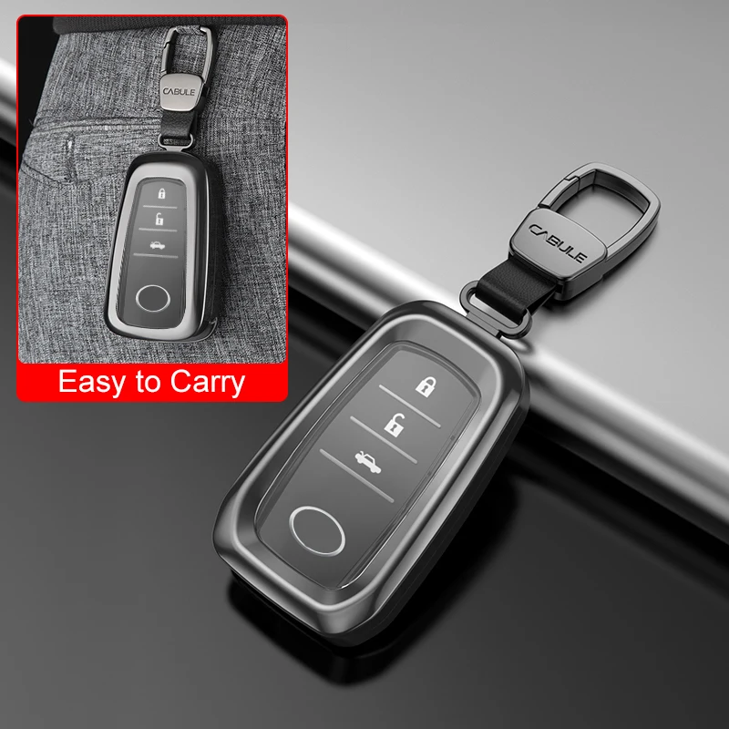 2008-2021 for Toyota Land Cruiser 200 Key Shell Modified Prado 150 Remote Key Shell Upgrade 2/3/4 Button Accessories Key Case