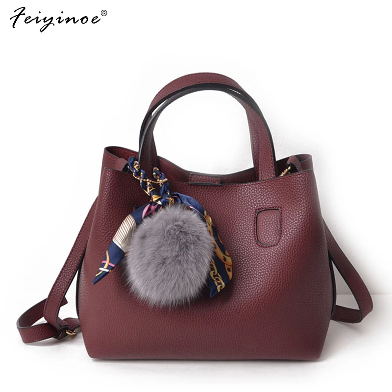 

Fashion Soft PU Leather Women Handbag Two Pieces Female Shoulder Bag Girls Messenger bag Casual lady date Women's Bag