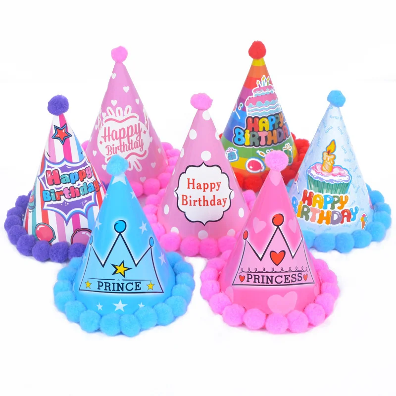 

Plush Ball Cap Children's Adult Party Pointed Dress Cap Party Supplies Plush Ball Cap