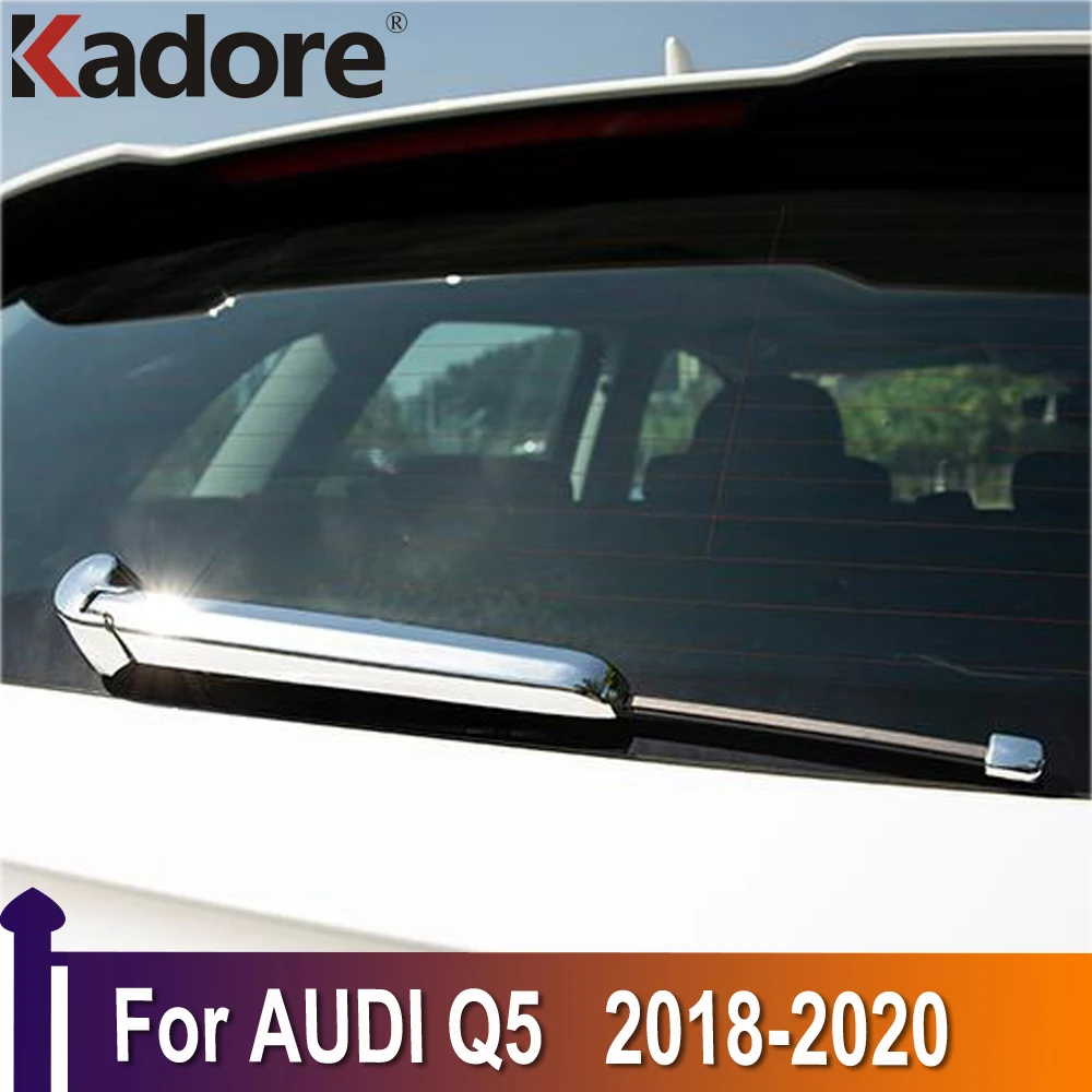 For Audi Q5 2018 2019 2020 ABS Chrome Rear Window Wipers Cover Trims Car Tail Wiper Strip Exterior Accessories