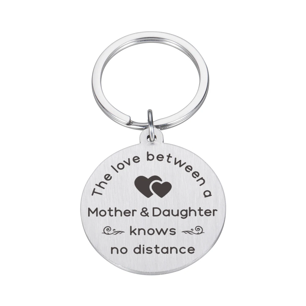 

Mother's Day Keychain Birthday Thanksgiving Gift Key Chain For Mom Mum Women Stainless Steel Daughter Gifts For Mother Keyring