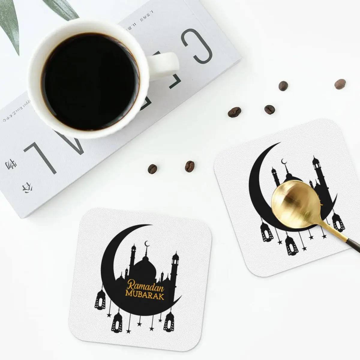 

Подставки в арабском стиле Рамадан Mubarak кухонные подставки Нескользящие изоляционные подстаканники для кофе коврики для декора домашняя п...