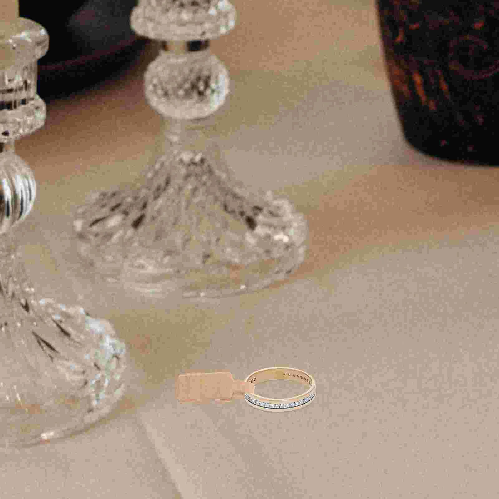 

50 Pcs Key Chain Blank Price Label Tags Costume Jewelry Jewelry Identification Sticker Keychain Display Labels Apparel Cards
