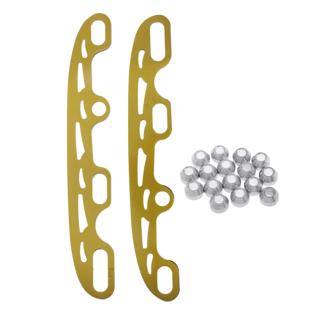 

Stainless Steel Skate Blades Runners for Roller Ice Hockey Skates S Gold