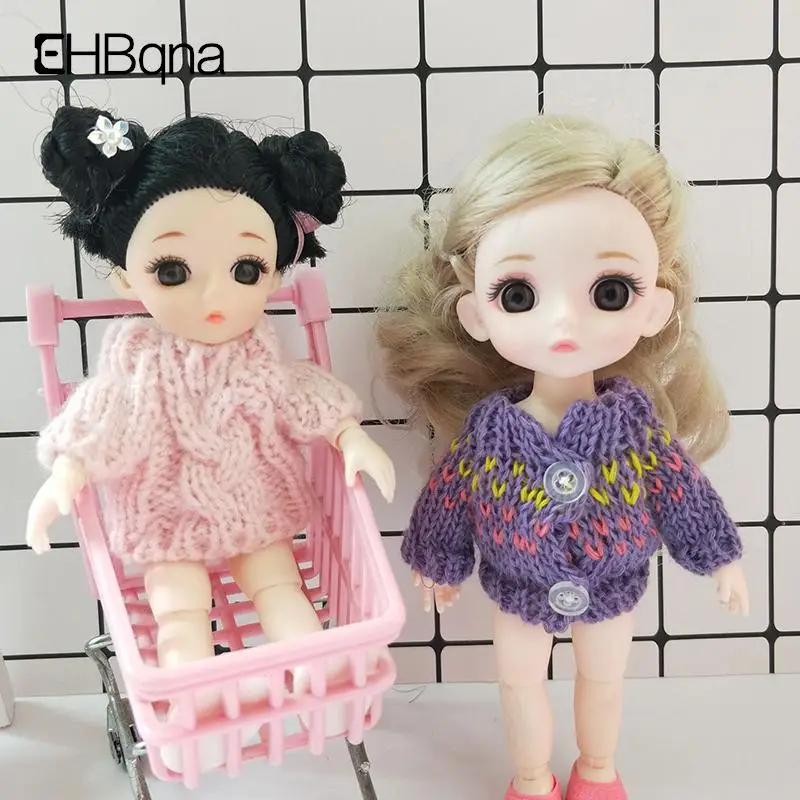 

1PCS New Arrival Cute Doll Clothing Long-sleeved Sweater for OB11 Obitsu 11 Doll 1/12 BJD Doll dress Accessories for molly doll