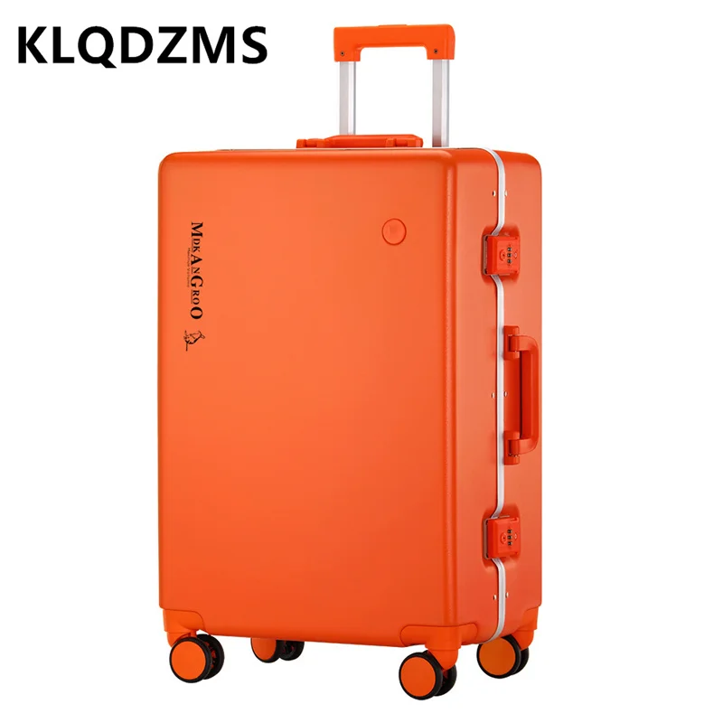 

KLQDZMS 22"24"26 Inch High-value Aluminum Frame Suitcase 20-inch Silent Boarding Luggage Strong and Durable Student Trolley Bags