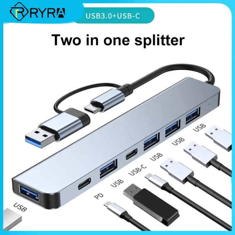 

RYRA USB Hub 4/5/7 Ports Splitter Adapter High Speed Expansion Dock Multifunctional Expander Laptop Computer Office Accessories
