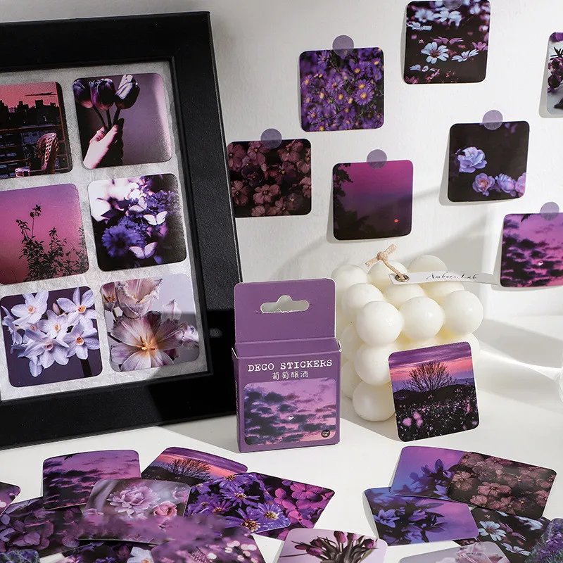 

Art Collage Sticker Journal Decoration Retro Notebook Scrapbooking Girls Craft Paper Material Supplies 44*44mm DIY Decor Sticker