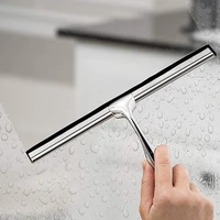 all purpose shower squeegee window glass scraper stainless steel cleaner with hook holder bathroom kitchen car wiper tool