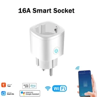 tuya 16a eufr wifi smart plug tuya smart life app remote control home appliances socket works with alexa google home yandex