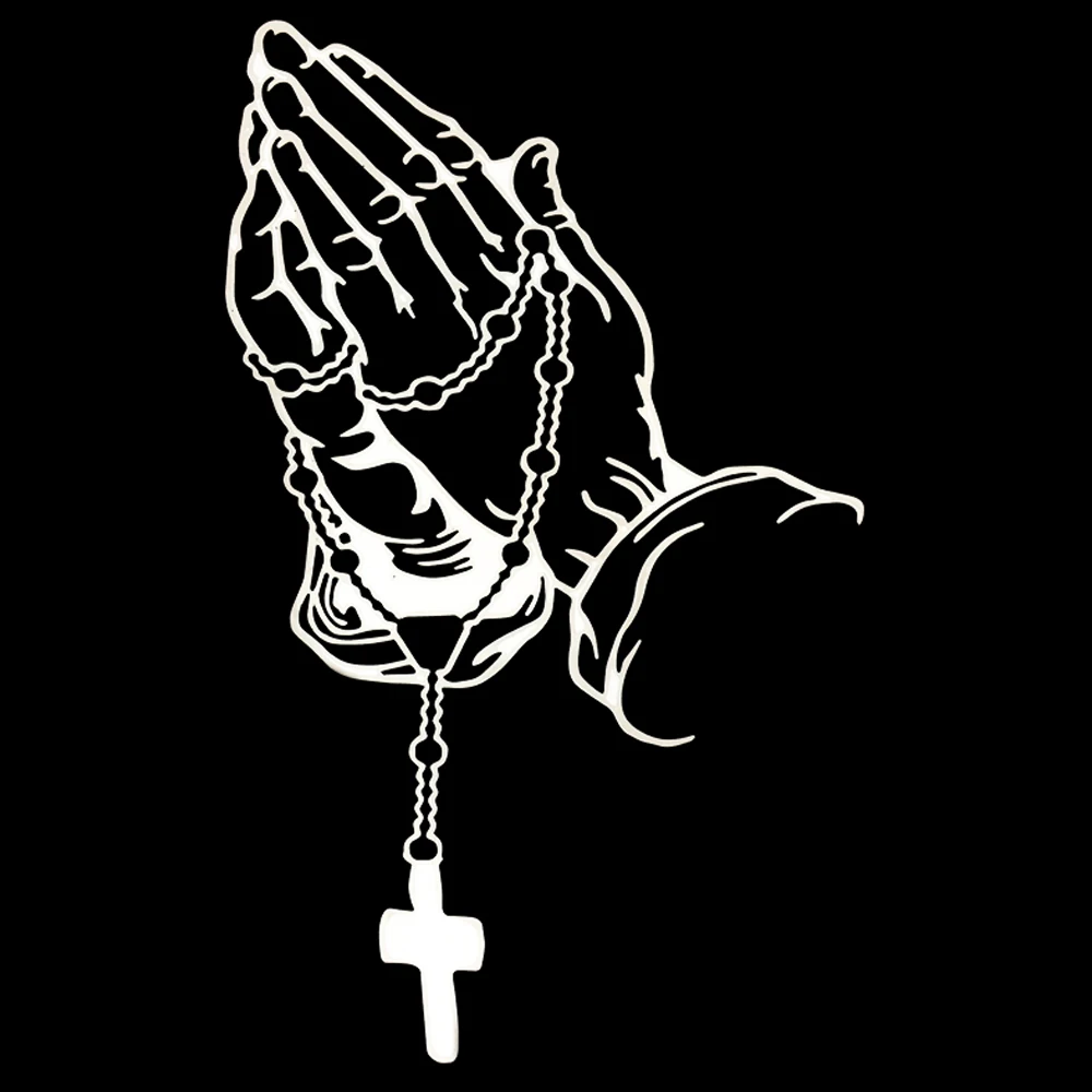 

Автомобильная наклейка, молитовный жест, лазерный Бог, Иисус Христос, персонализированные четки, автостайлинг, декоративные наклейки, наклейка на заднее лобовое стекло