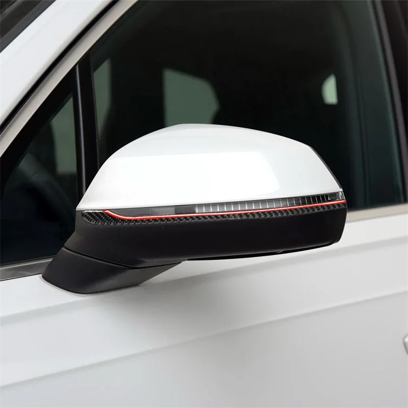 

For Audi Q7 SQ7 4M 2016 2017 2018 2019 Car Stickers Carbon Fiber Rearview Mirror Anti-Rub Strips Trim Interior Car Accessories