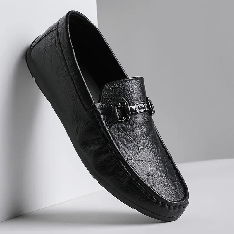2024 новая летняя обувь Doudou мужская деловая повседневная кожаная дышащая мягкая