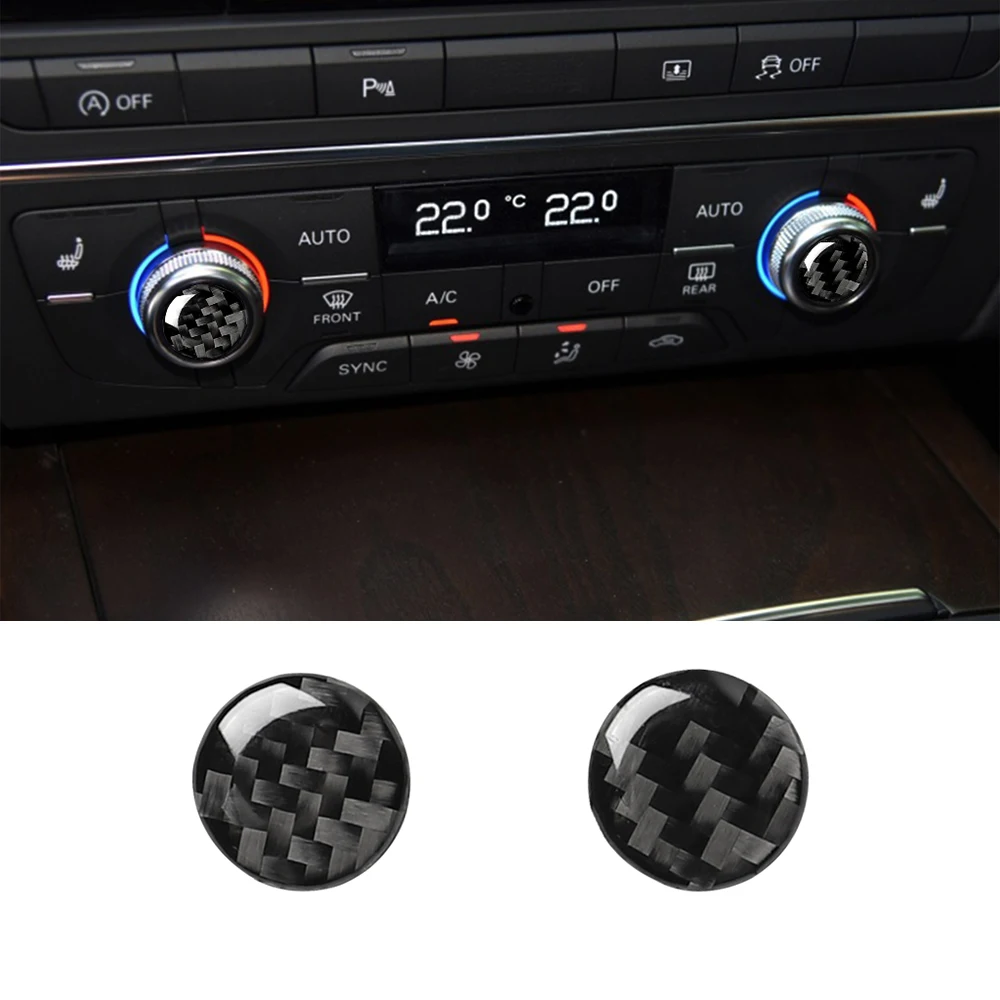 

Air Conditioning Knob Button Decoration Cover Trim Sticker Decal for Audi A6 S6 C7 A7 S7 4G8 2012-2018 Car Interior Accessories