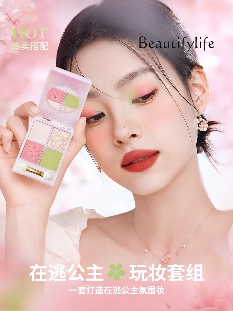 Матовая перламутровая нелетающая пудра для новичков 4 цвета