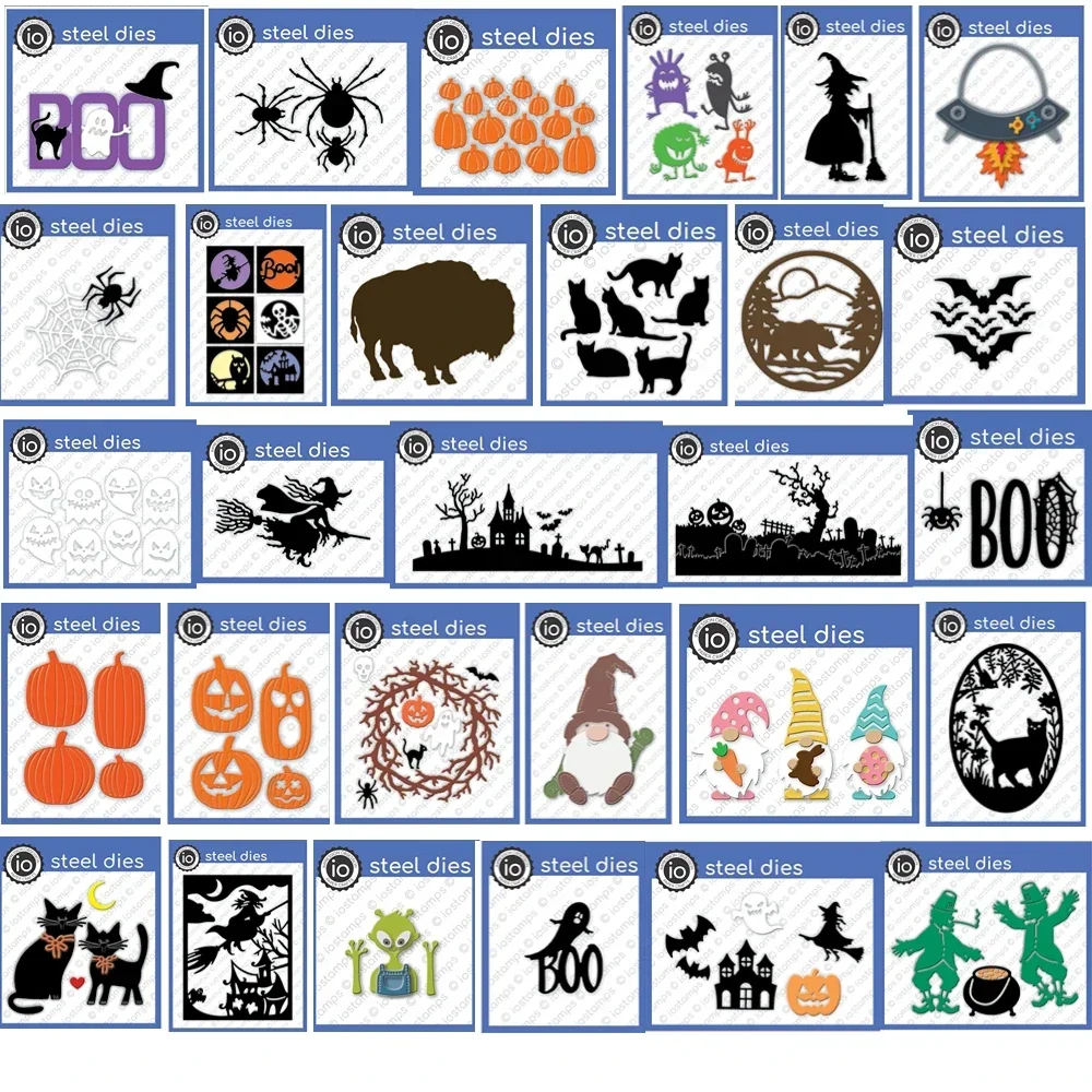 Металлические Вырубные штампы на Хэллоуин зернистость украшение трафарет