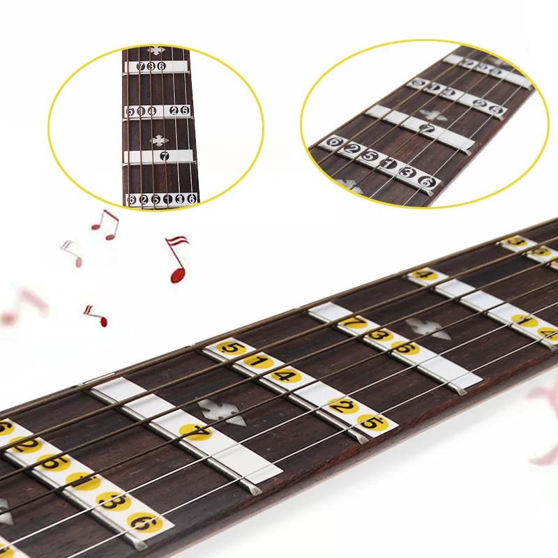 Подставка для гитары наклейки с этикетками акустической и электрогитары