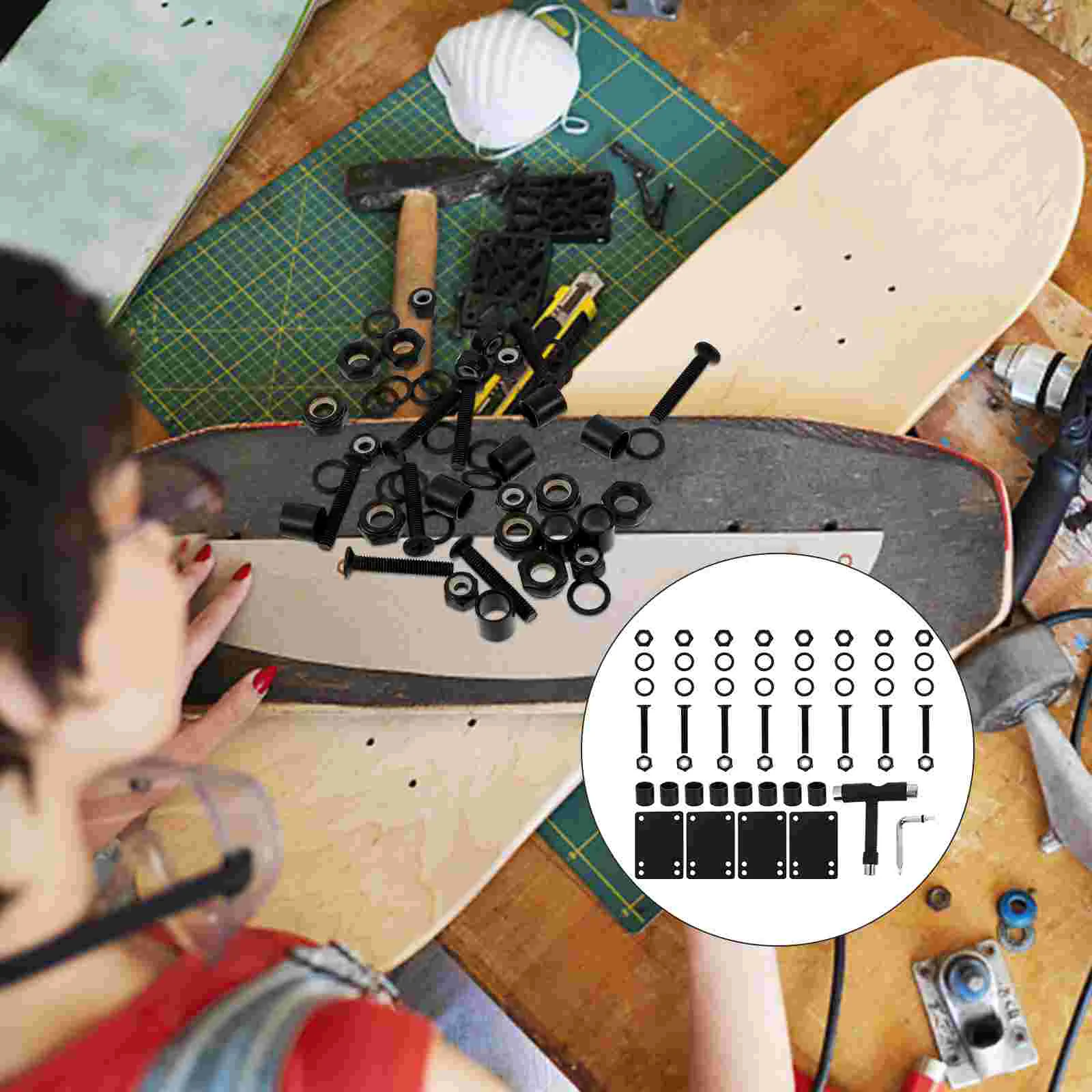 

1 Set Practical Durable Fine Portable Skateboards Accessory Skateboard Fixing Tool for Home Outdoor