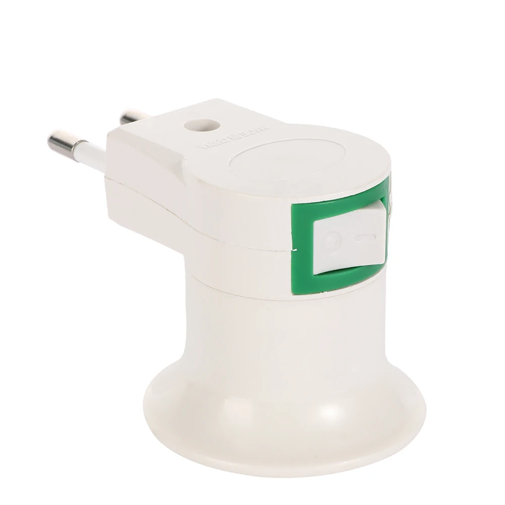 

Держатель лампы E27 с переключателем белого цвета