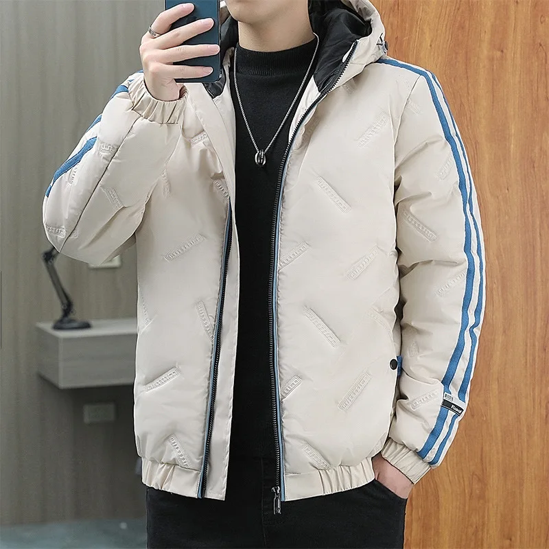 2022 Autumn And Winter New Solid Color Men's Oversized Parka Thickened And Velvet Parka Warm Jacket Cotton Down Jacket Man Coat