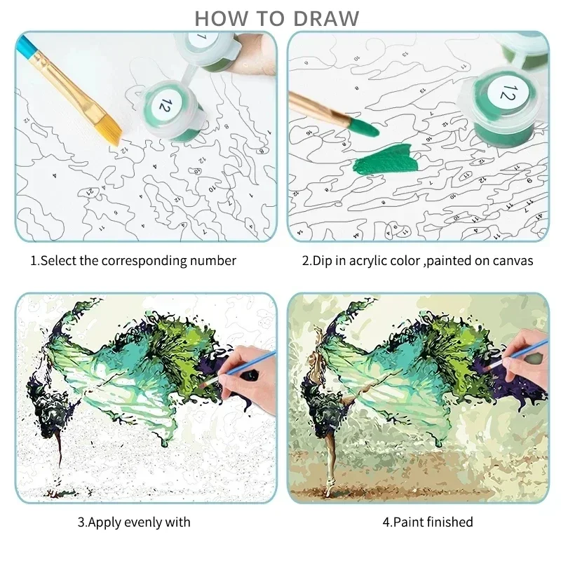 630842 Coloring By Number Kits For Adults Flowers Handpainted Diy Painting Home Decoration Gift