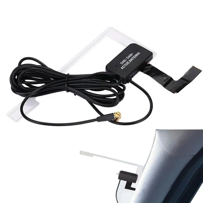 

Car Antenna Radio Receiver Antenna With LED Indication Windshield Adhesive Mount Patch Antenna For Vehicle Truck SUV Car