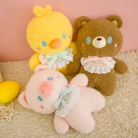 fluffy hair super soft pig rabbit cuddly plushies doll stuffed animals long plush brown bear chick baby appease doll toys kid