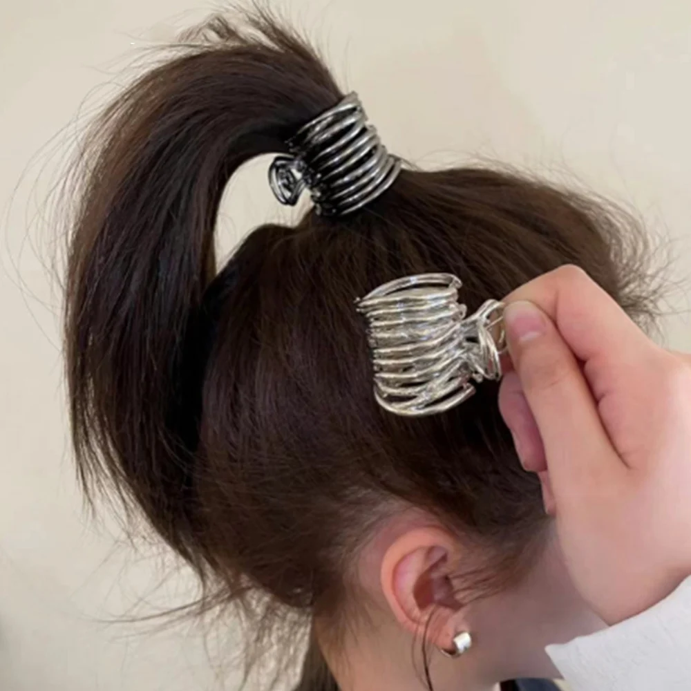

New Irregular metal Hair Claws Girl Fashion High Ponytail Clip Fixed Hairpin Claw Clip Advanced Sense Hair accessories Headwear