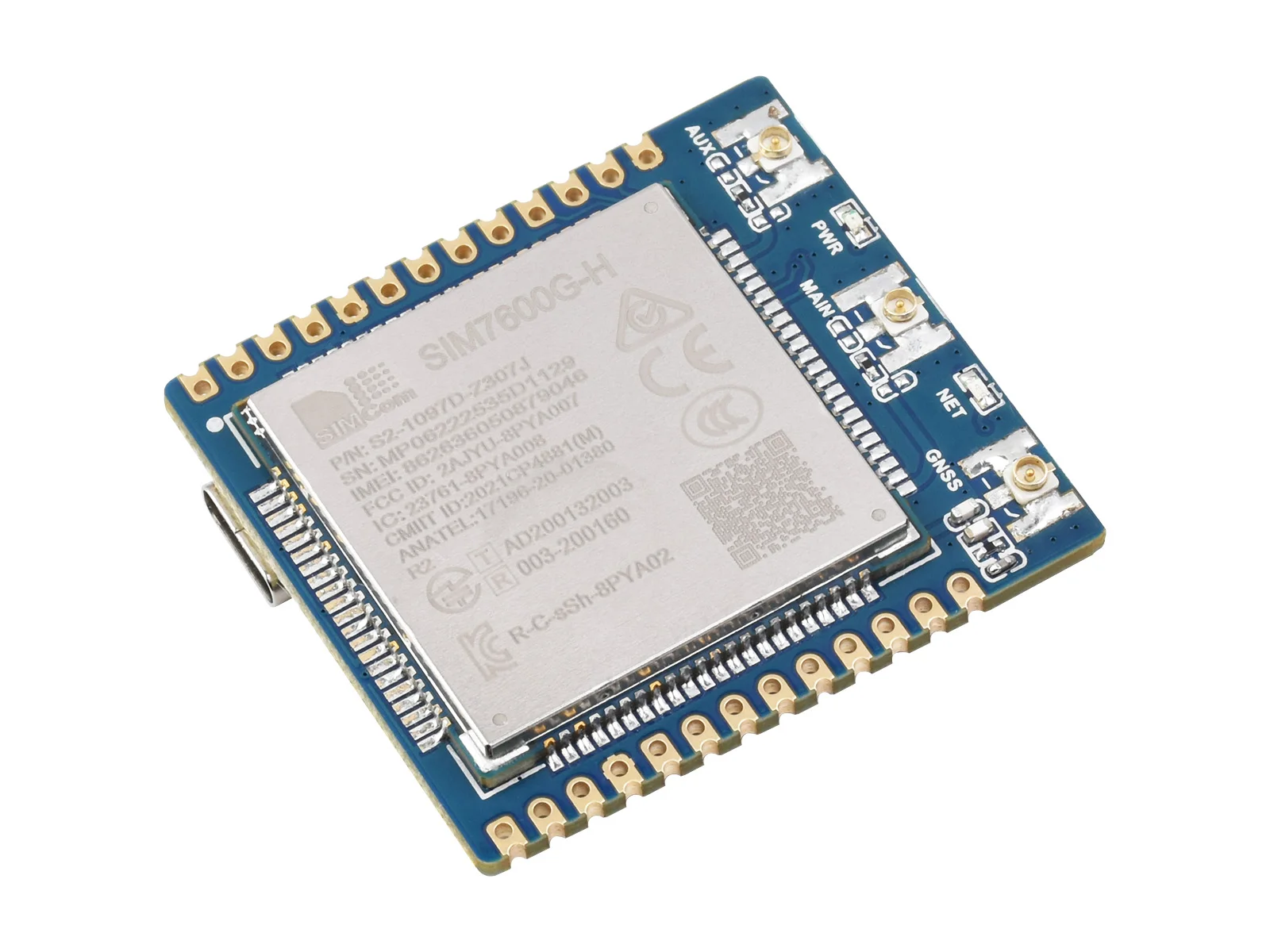SIM7600X 4G Communication Module, Multi-band Support, Compatible with 4G/3G/2G, With GNSS Positioning, GPS/Beidou/GLONASS...