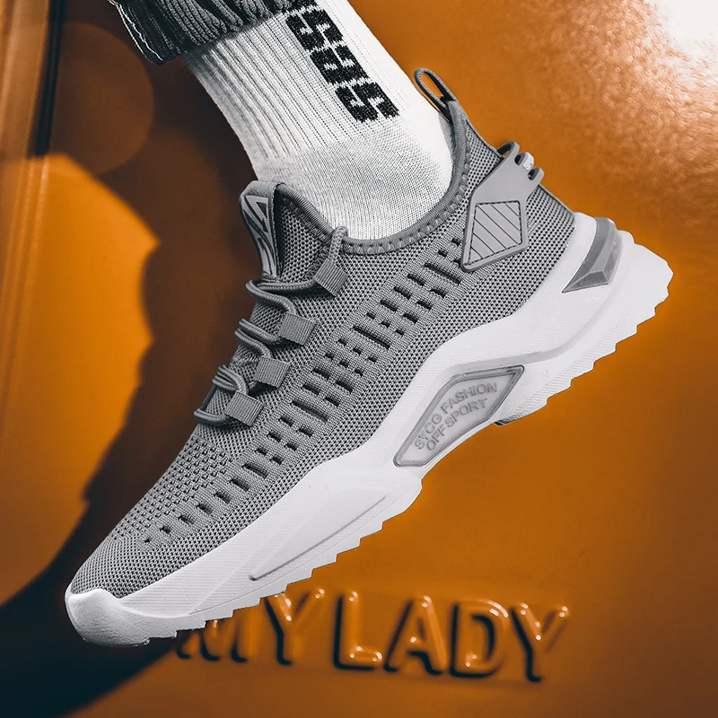 Men's Sneakers Casual Toning Shoes Design Outdoor Male Walking Shoes Lace Up Breathable Man Sneakers