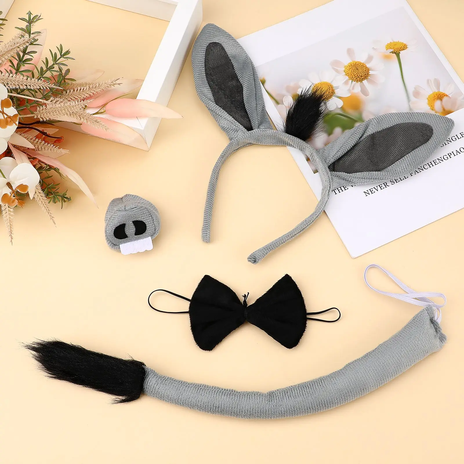 Аксессуары для косплея животных ободок и хвост волос с животными аксессуар