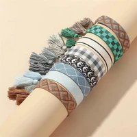 brazilian trendy tassel bracelets for women girls charm hand weave plaid bangle friendship female bracelet aesthetic jewelry